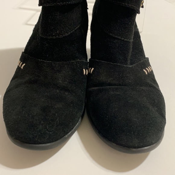 SUNDANCE black ankle boot suede buckle wrapped - Picture 8 of 16